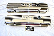 Mickey Thompson Aluminum Valve Covers AFTER Chrome-Like Metal Polishing and Buffing Services / Restoration Services 