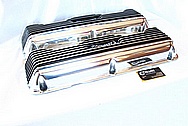 Edelbrock Aluminum Valve Covers AFTER Chrome-Like Metal Polishing and Buffing Services / Restoration Services Plus Custom Painting Services