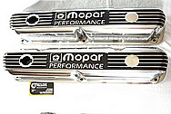 Mopar Performance Aluminum Valve Covers AFTER Chrome-Like Metal Polishing and Buffing Services / Restoration Services Plus Painting Services 