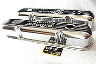 Mopar Performance Aluminum Valve Covers AFTER Chrome-Like Metal Polishing and Buffing Services / Restoration Services Plus Painting Services 