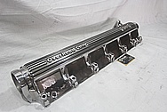 GM PMD Aluminum Overhead Cam Valve Cover BEFORE Chrome-Like Metal Polishing and Buffing Services / Restoration Services