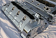 Ford Mustang Cobra Aluminum Valve Covers AFTER Chrome-Like Metal Polishing and Buffing Services