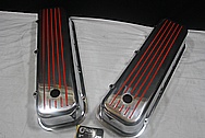 Chevrolet Aluminum Engine Valve Covers AFTER Chrome-Like Metal Polishing and Buffing Services Plus Custom Painting Services