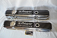 Mopar Performance Aluminum Engine Valve Covers AFTER Chrome-Like Metal Polishing and Buffing Services Plus Custom Painting Services