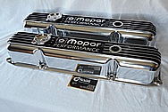 Mopar Performance Aluminum Engine Valve Covers AFTER Chrome-Like Metal Polishing and Buffing Services Plus Custom Painting Services