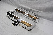 Pilcher Racing Aluminum Valve Covers AFTER Chrome-Like Metal Polishing and Buffing Services / Restoration Services