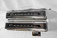 Chevy Corvette Aluminum Engine Valve Covers AFTER Chrome-Like Metal Polishing and Buffing Services / Restoration Services / Custom Painting Services 