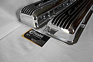 Chevy Corvette Aluminum Engine Valve Covers AFTER Chrome-Like Metal Polishing and Buffing Services / Restoration Services / Custom Painting Services 