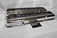 Chevy Corvette Aluminum Engine Valve Covers AFTER Chrome-Like Metal Polishing and Buffing Services / Restoration Services / Custom Painting Services 