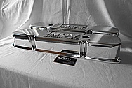 Indy Performance Aluminum V8 Engine Valve Covers AFTER Chrome-Like Metal Polishing and Buffing Services / Restoration Services