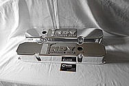 Indy Performance Aluminum V8 Engine Valve Covers AFTER Chrome-Like Metal Polishing and Buffing Services / Restoration Services