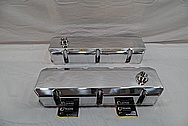 V8 Sheet Metal Valve Covers AFTER Chrome-Like Metal Polishing and Buffing Services / Restoration Services 