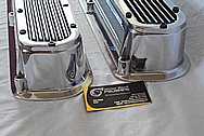 Aluminum Edelbrock Valve Covers AFTER Chrome-Like Metal Polishing and Buffing Services / Restoration Services