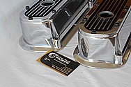 Aluminum Edelbrock Valve Covers AFTER Chrome-Like Metal Polishing and Buffing Services / Restoration Services