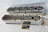Aluminum Edelbrock Valve Covers AFTER Chrome-Like Metal Polishing and Buffing Services / Restoration Services