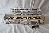 572 Chevorlet Aluminum Valve Covers AFTER Chrome-Like Metal Polishing and Buffing Services / Restoration Services