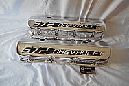 572 Chevorlet Aluminum Valve Covers AFTER Chrome-Like Metal Polishing and Buffing Services / Restoration Services