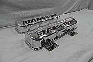 572 Chevorlet Aluminum Valve Covers AFTER Chrome-Like Metal Polishing and Buffing Services / Restoration Services
