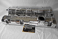 Mitsubishi v6 DOHC 24v Aluminum Valve Covers BEFORE Chrome-Like Metal Polishing and Buffing Services / Restoration Services