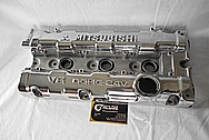 Mitsubishi v6 DOHC 24v Aluminum Valve Covers BEFORE Chrome-Like Metal Polishing and Buffing Services / Restoration Services