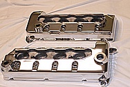 Ford Mustang Cobra V8 Aluminum Valve Covers AFTER Chrome-Like Metal Polishing and Buffing Services