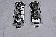 Ford Mustang Cobra V8 Aluminum Valve Covers AFTER Chrome-Like Metal Polishing and Buffing Services