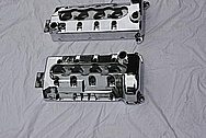 Ford Mustang Cobra V8 Aluminum Valve Covers AFTER Chrome-Like Metal Polishing and Buffing Services