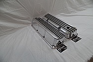 Ford 351 Cleveland Engine Aluminum Valve Covers With Fins AFTER Chrome-Like Metal Polishing - Aluminum Polishing Services