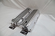 Ford 351 Cleveland Engine Aluminum Valve Covers With Fins AFTER Chrome-Like Metal Polishing - Aluminum Polishing Services