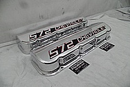 Chevrolet 572 Big Block Chevy Aluminum Valve Covers AFTER Chrome-Like Metal Polishing and Buffing Services - Aluminum Polishing Plus Custom Painting Services 
