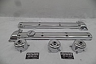 Jaguar Aluminum Valve Covers AFTER Chrome-Like Metal Polishing and Buffing Services - Aluminum Polishing Services