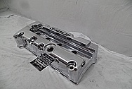 K-Tuned Aluminum Valve Cover AFTER Chrome-Like Metal Polishing and Buffing Services - Aluminum Polishing PLUS Custom Painting