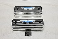 1965 Ford Thunderbird Aluminum Valve Covers AFTER Chrome-Like Metal Polishing and Buffing Services - Aluminum Polishing - Valve Cover Polishing - Plus Custom Painting Services