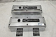 Chevrolet Aluminum Valve Covers AFTER Chrome-Like Metal Polishing and Buffing Services - Aluminum Polishing - Valve Cover Polishing - Plus Custom Painting Services