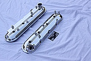 Chevy V8 Camaro Aluminum Valve Covers AFTER Chrome-Like Metal Polishing and Buffing Services