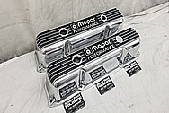 Mopar Performance Aluminum Valve Covers AFTER Chrome-Like Metal Polishing - Aluminum Polishing and Custom Painting Service