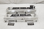 Ford 429 Ninja Performance Aluminum Valve Covers AFTER Chrome-Like Metal Polishing - Aluminum Polishing and Custom Painting Service