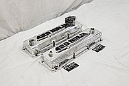 Ford 429 Ninja Performance Aluminum Valve Covers AFTER Chrome-Like Metal Polishing - Aluminum Polishing and Custom Painting Service