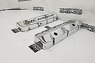 572 Chevrolet Aluminum Valve Covers AFTER Chrome-Like Metal Polishing - Aluminum Polishing Services