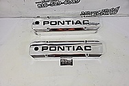 Pontiac Aluminum Valve Covers AFTER Chrome-Like Polishing and Buffing - Aluminum Polishing - Valve Cover Polishing Plus Custom Accent Painting Service