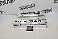 Pontiac Aluminum Valve Covers AFTER Chrome-Like Polishing and Buffing - Aluminum Polishing - Valve Cover Polishing Plus Custom Accent Painting Service