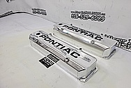 Pontiac Aluminum Valve Covers AFTER Chrome-Like Polishing and Buffing - Aluminum Polishing - Valve Cover Polishing Plus Custom Accent Painting Service