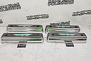 1957 Ford Thunderbird Aluminum Valve Covers AFTER Chrome-Like Metal Polishing and Buffing Services / Restoration Services - Aluminum Polishing Plus Custom Painting Service