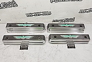 1957 Ford Thunderbird Aluminum Valve Covers AFTER Chrome-Like Metal Polishing and Buffing Services / Restoration Services - Aluminum Polishing Plus Custom Painting Service
