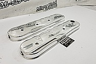 Pontiac Aluminum Valve Covers AFTER Chrome-Like Metal Polishing and Buffing Services - Aluminum Polishing - Valve Cover Polishing Plus Custom CNC Engraving Services 