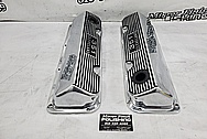 351 Cleveland Aluminum Valve Covers AFTER Chrome-Like Metal Polishing - Aluminum Polishing - Valve Cover Polishing