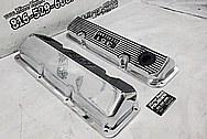 351 Cleveland Aluminum Valve Covers AFTER Chrome-Like Metal Polishing - Aluminum Polishing - Valve Cover Polishing