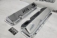 351 Cleveland Aluminum Valve Covers AFTER Chrome-Like Metal Polishing - Aluminum Polishing - Valve Cover Polishing