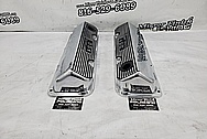 351 Cleveland Aluminum Valve Covers AFTER Chrome-Like Metal Polishing - Aluminum Polishing - Valve Cover Polishing