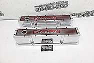 Edelbrock Aluminum Valve Covers AFTER Chrome-Like Metal Polishing - Aluminum Polishing - Valve Cover Polishing